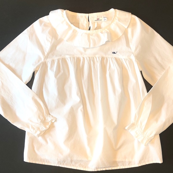 Vineyard Vines Other - XL Vineyard Vines Girls Ruffle Top Shirt White